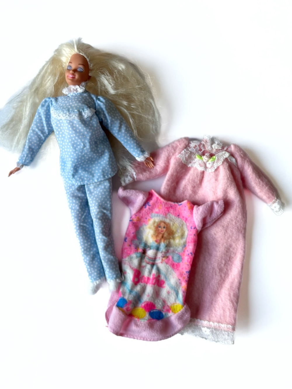 1994 Slumber Party Soft Barbie Doll Bedtime Nightgown Sleepover Vintage 90s